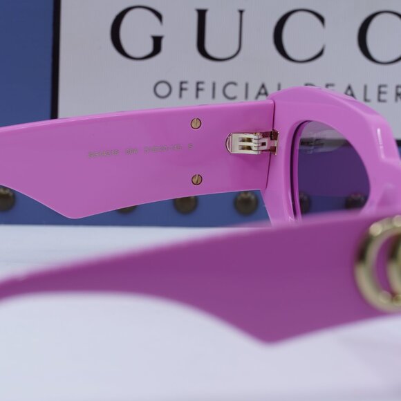 Gucci GG1421S 004 Geometric Sunglasses – Pink - Picture 7 of 12